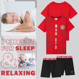 Manchester United Short Pyjama for Boys (UK, Age, 9 Years, 10 Years, Regular, Red/Black)