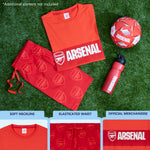 Arsenal F.C. Mens Short Pyjamas Set, Cotton Lounge Wear - Red - Get Trend