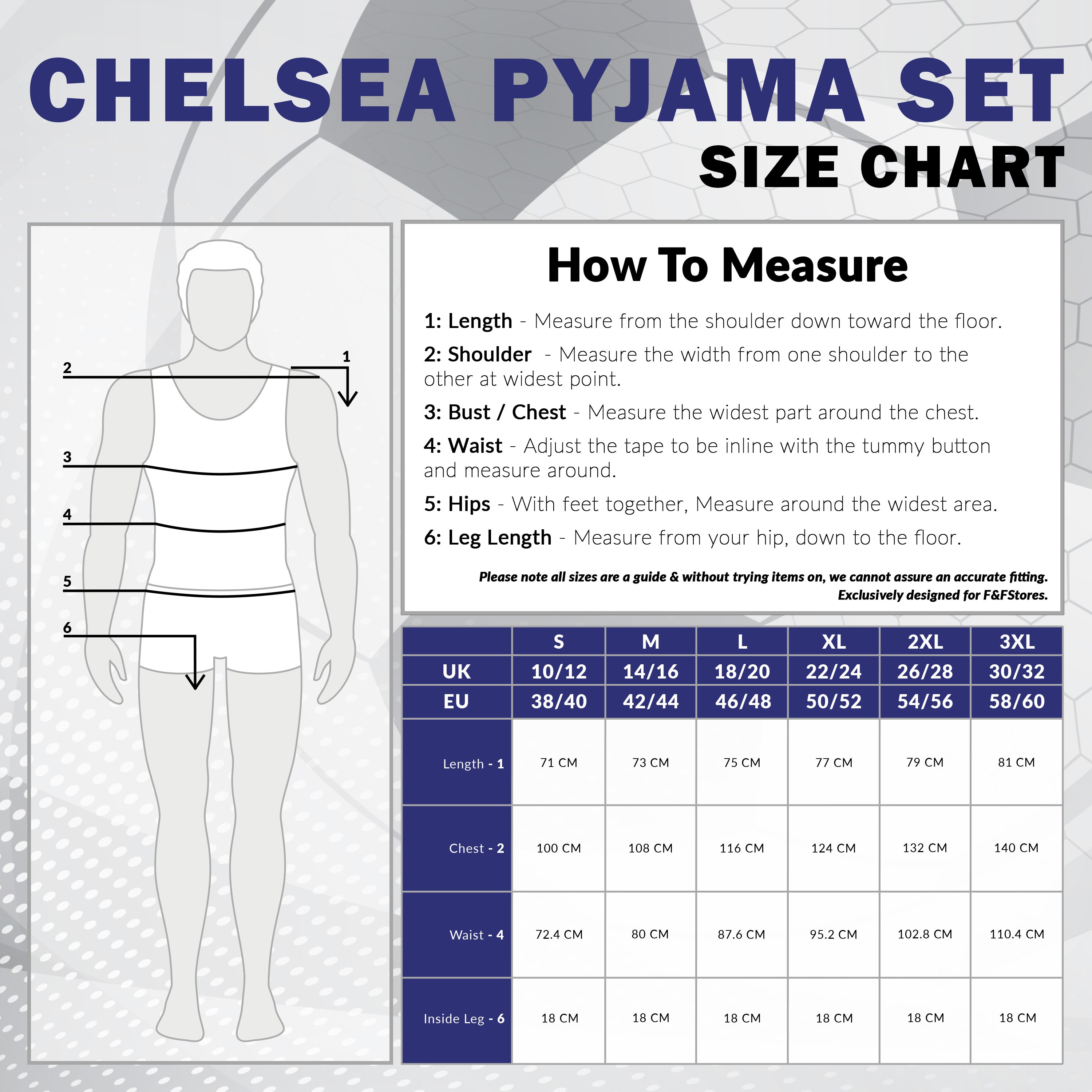 Chelsea Mens Pyjamas Set, 2 Piece T-Shirt and Short PJs - Navy/Black - Get Trend