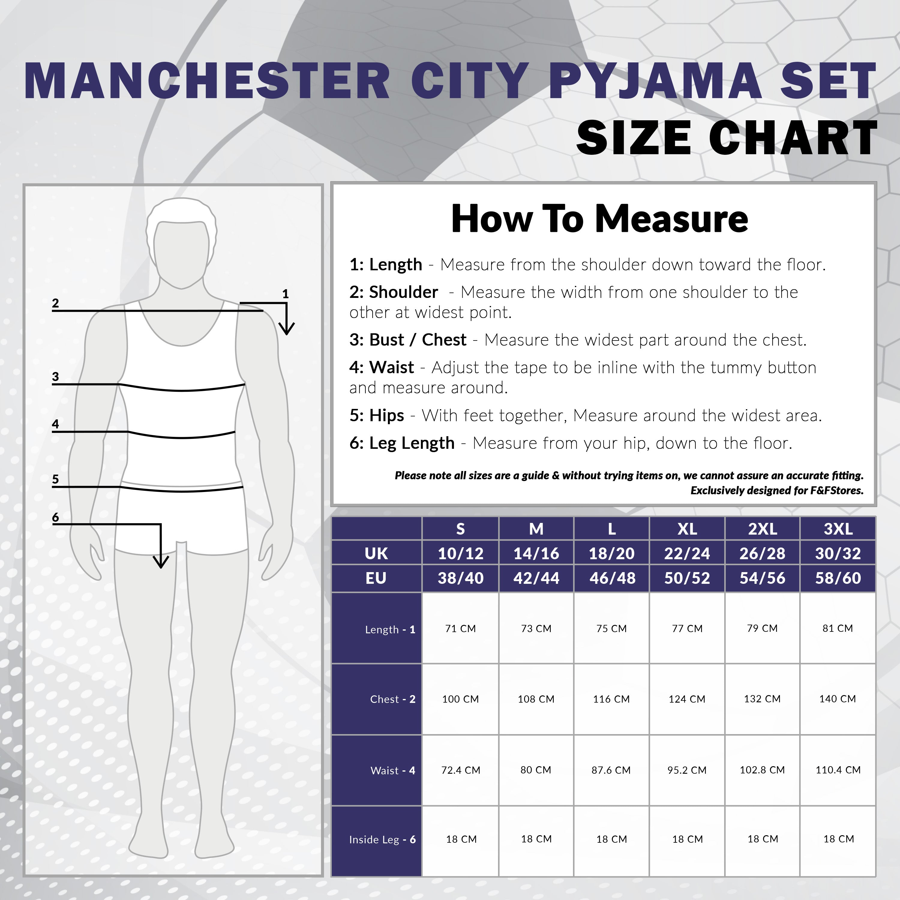 Manchester City FC Mens Pyjama Set, T-Shirt and Pyjama Shorts for Men - Get Trend