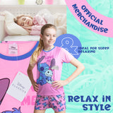 Disney Stitch Girls Short Pyjama Set, Soft Breathable Lounge Wear - Stitch Gifts for Girls