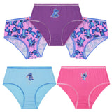 Disney Stitch Girls Knickers, Comfy Breathable Cotton Underwear for Kids - Pack of 5