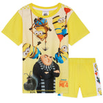 MINIONS Boys Short Pyjamas Set, Soft Breathable Lounge Wear - Yellow/Multi - Get Trend