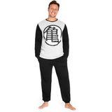 Dragon Ball Z Mens Pyjamas Set - Long Sleeve Nightwear - Black & Grey - Get Trend