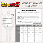 Dragon Ball Z Mens Pyjamas Set - Long Sleeve Nightwear - Black & Grey - Get Trend