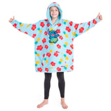 Disney Hoodies for Girls Boys, Kids Oversized Hoodie Blanket - Stitch Multicolored Hoodie - Get Trend