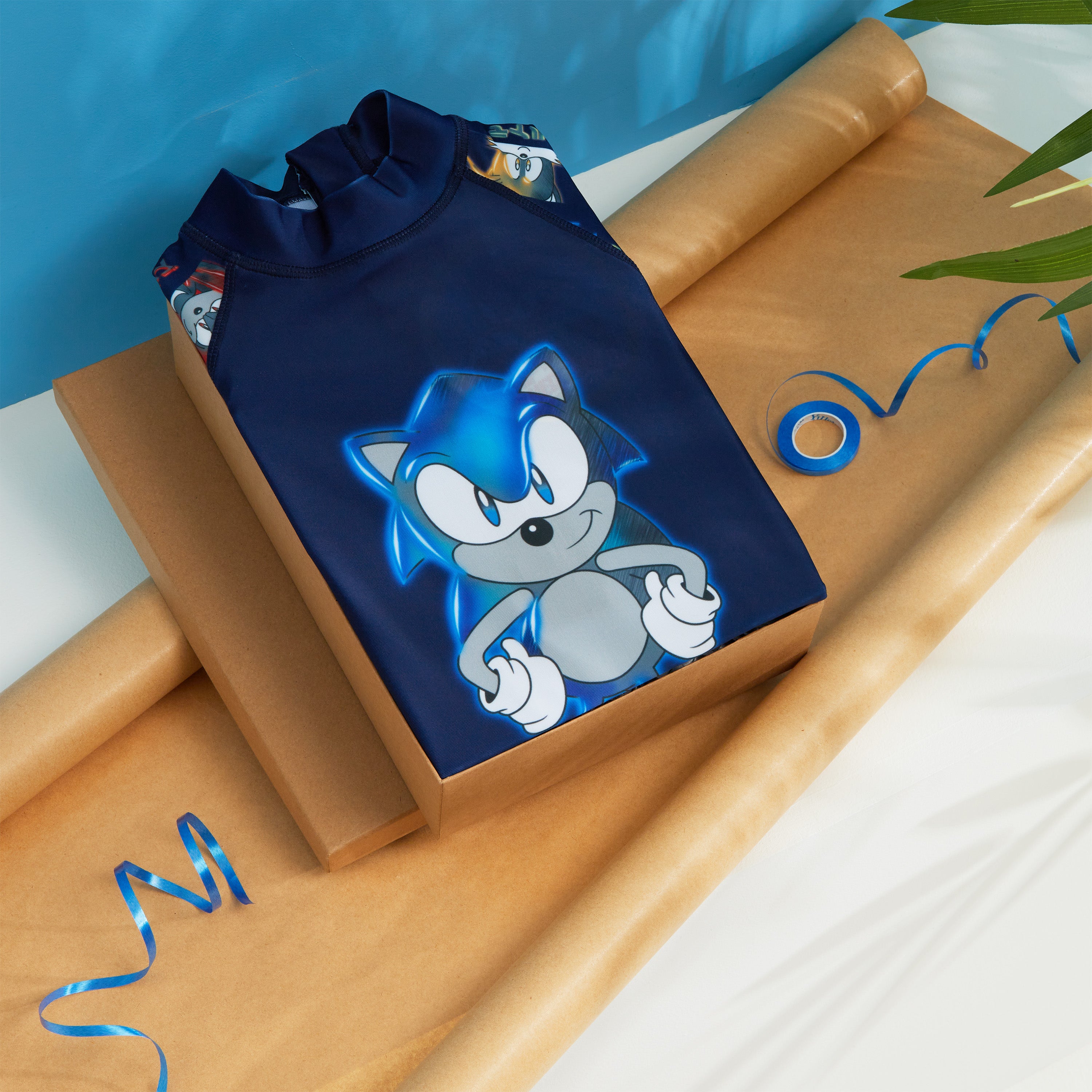 Sonic The Hedgehog Boys Swimming Costume Summer Holiday Essentials for Kids - Get Trend