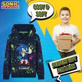 Sonic The Hedgehog Boys' Hoodies - Multicolored Hooded Sweatshirt for Kids - Get Trend