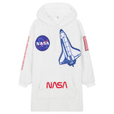 Nasa Fleece Hoodie Blanket for Kids and Teenagers - One Size Kids Oversized Hoodie - Get Trend