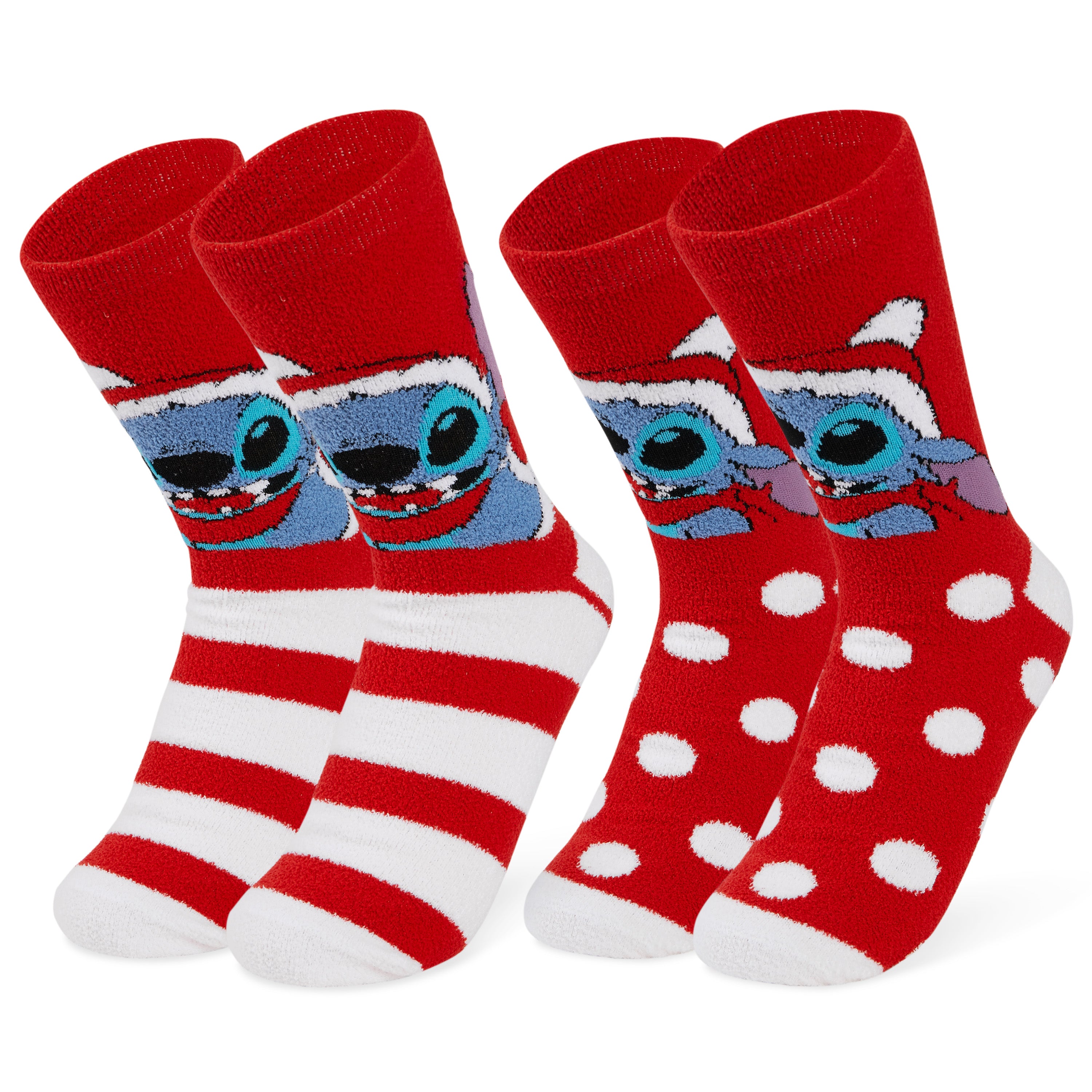 Disney Slippers Socks Women 2 Pack Fluffy Socks - Stitch - Get Trend