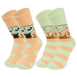 Disney Slippers Socks Women 2 Pack Fluffy Socks Non Slip - Baby Yoda - Get Trend