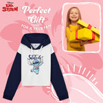 Disney Hoodie for Girls, Stitch Sweatshirt, Fashion Top for Girls and Teens - White/Navy - Get Trend