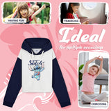 Disney Hoodie for Girls, Stitch Sweatshirt, Fashion Top for Girls and Teens - White/Navy - Get Trend