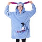 Disney Stitch Fleece Hoodie Blanket with Plush Toy for Kids - Eeyore - Get Trend