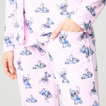 Disney Stitch Womens Pyjamas Set Nightwear  - Pink - Get Trend