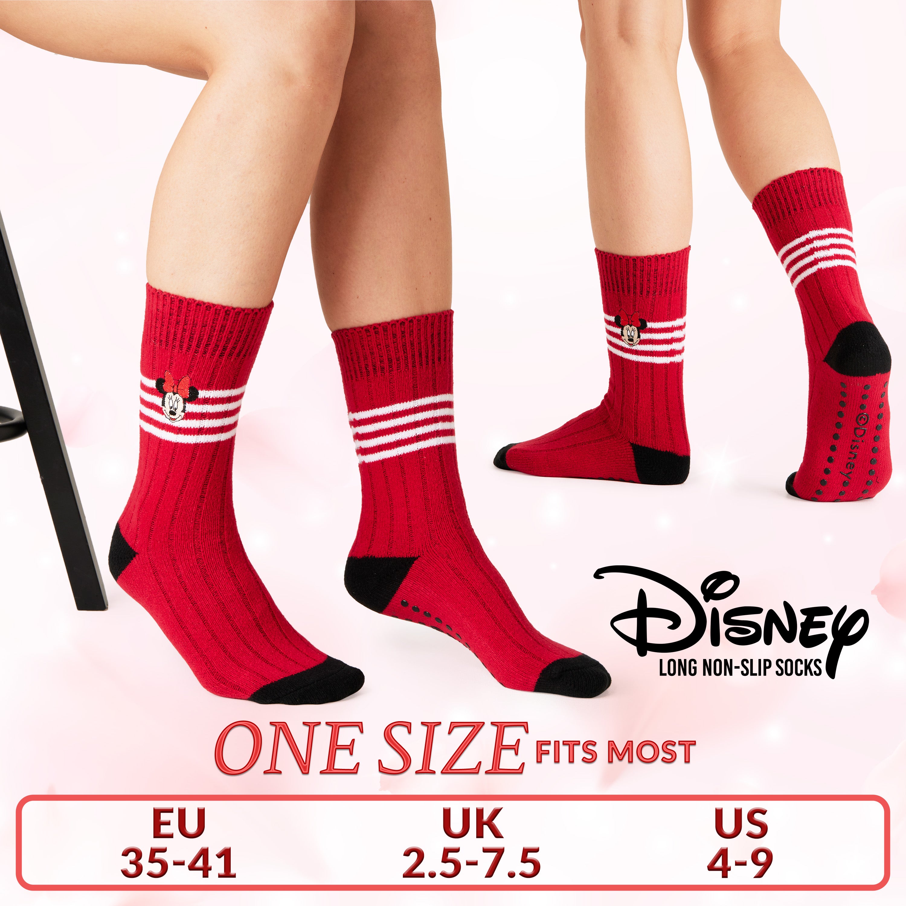 Disney Bed Socks for Women, Non Slip Socks - Minnie - Get Trend