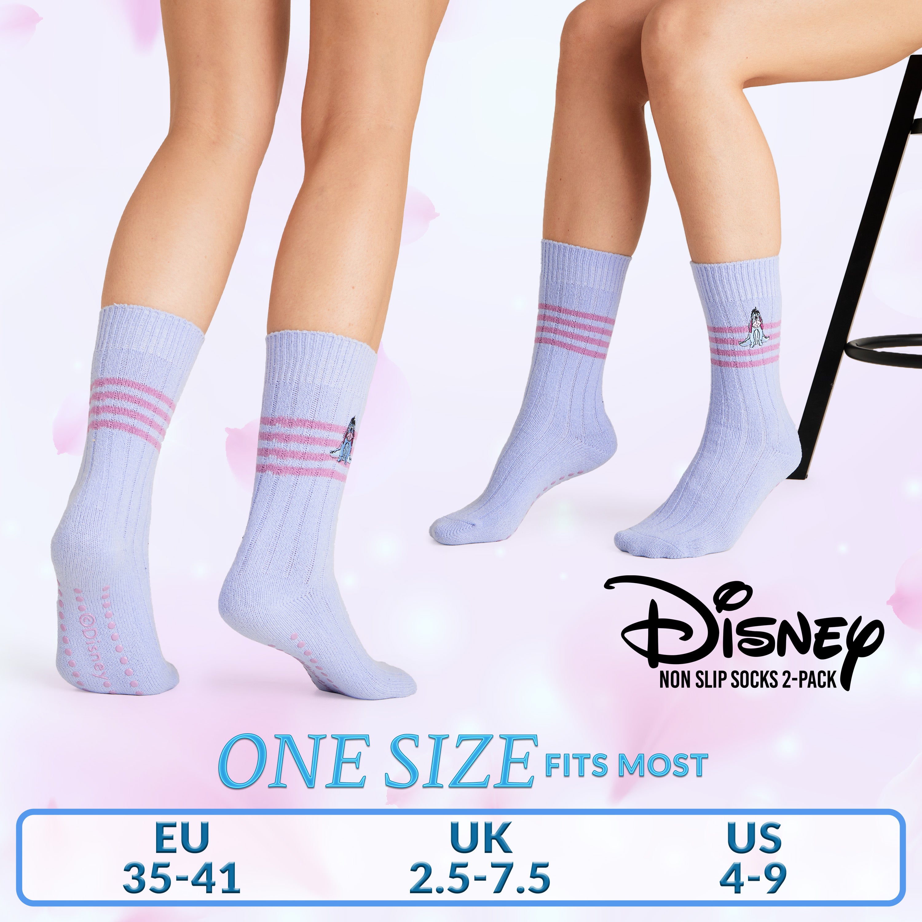 Disney Bed Socks for Women, Non Slip Socks - Eeyore - Get Trend