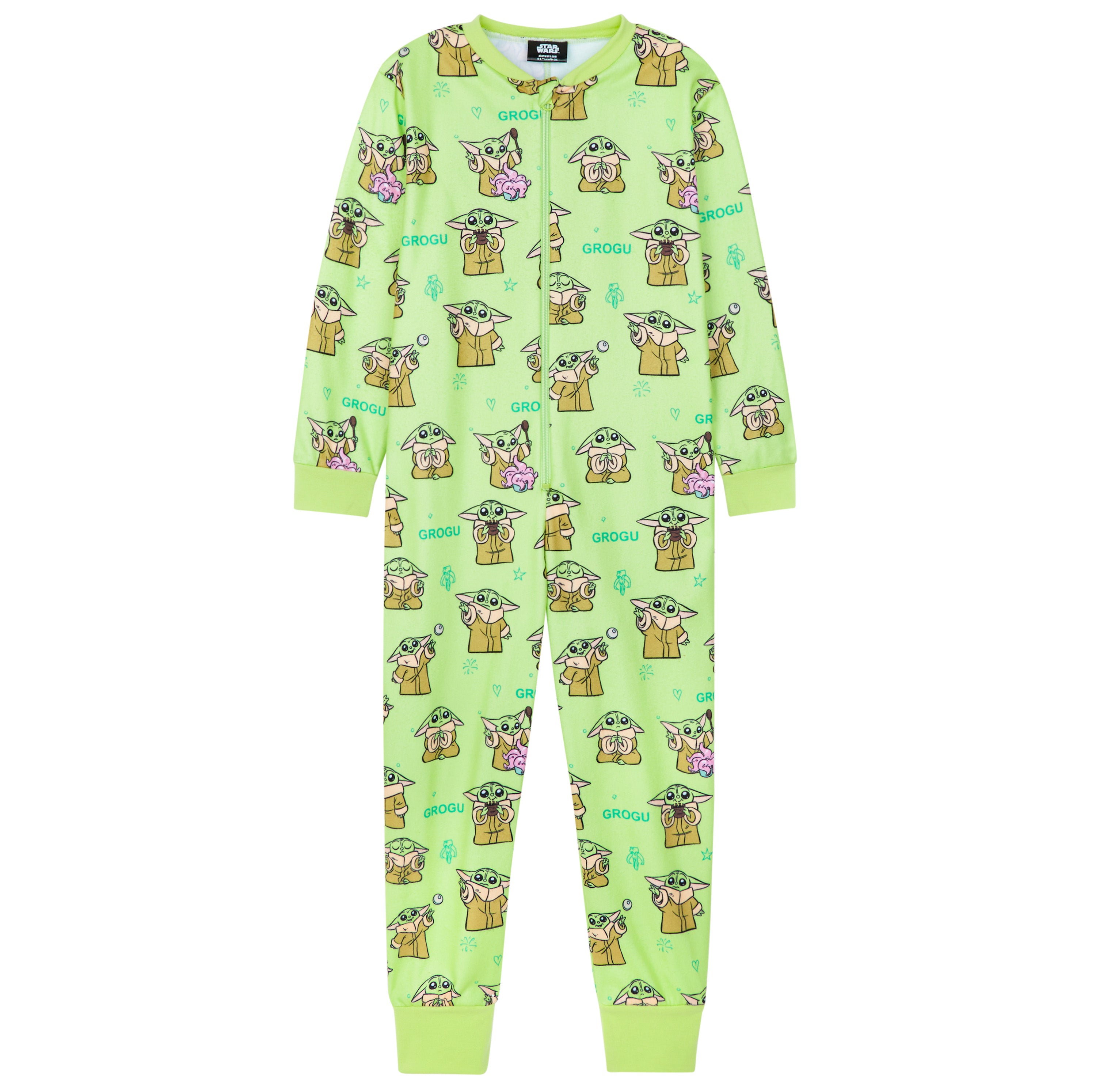 Disney Fleece Kids Onesie, Onesie for Kids - Green Baby Yoda - Get Trend