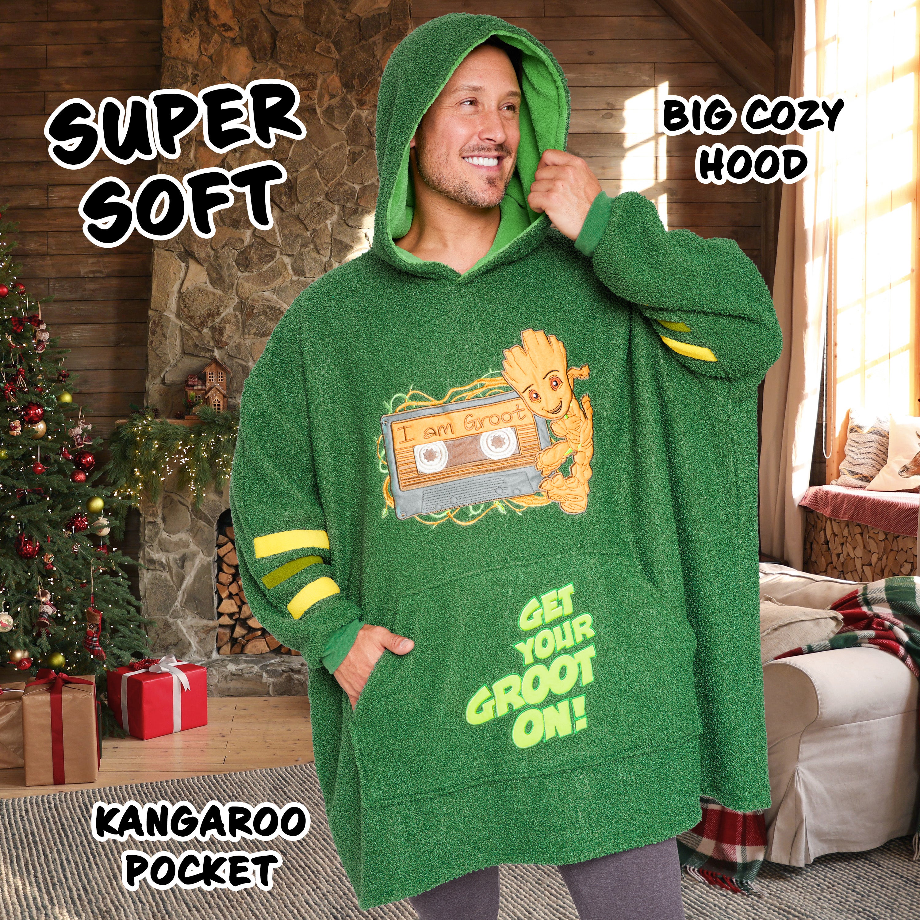 Marvel Blanket Hoodie for Men and Teenagers - Groot - Get Trend