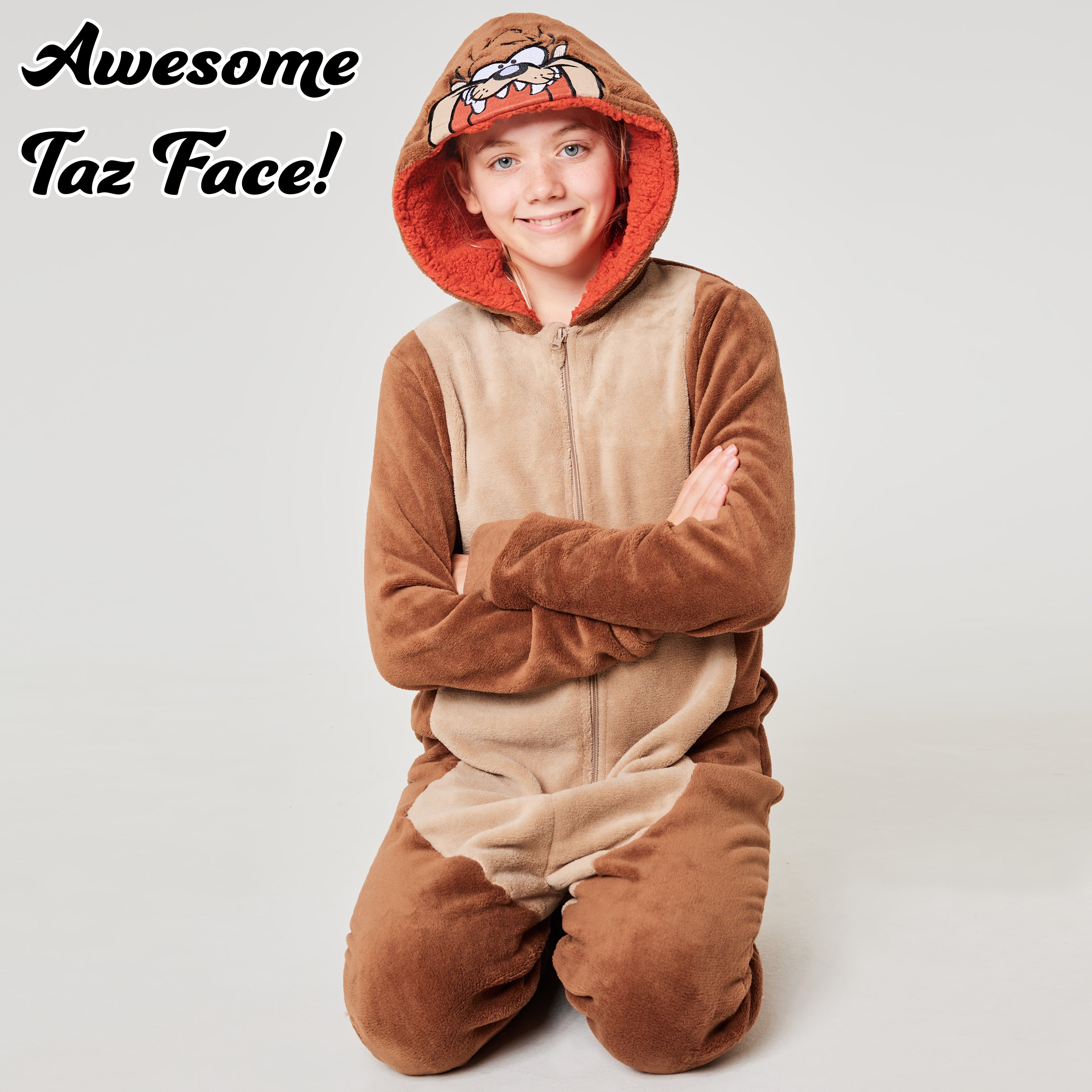 LOONEY TUNES Fleece Onesie for Kids - Taz - Get Trend