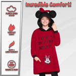 Disney Fleece Hoodie Blanket for Kids - Red Minnie - Get Trend