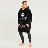 Disney Oversized Blanket Hoodie for Women - Black Jack Skellington - Get Trend