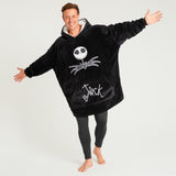 Disney Oversized Blanket Hoodie for Women - Black Jack Skellington - Get Trend