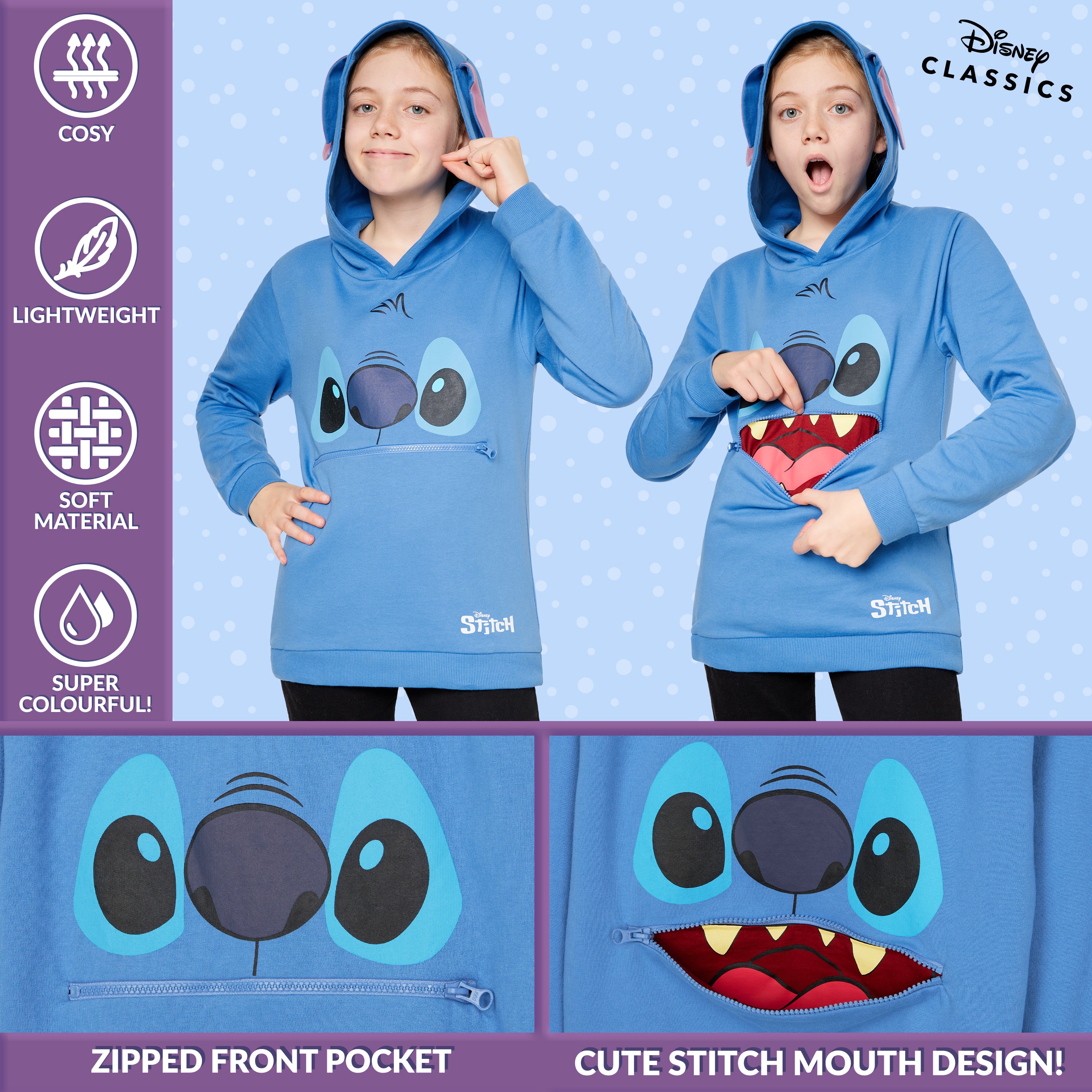 Disney Stitch Kids Hoodie - Stitch Gifts - Get Trend