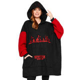 Stranger Things Blanket Hoodie for Men &  Women - Black/Red - Get Trend