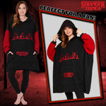 Stranger Things Blanket Hoodie for Men &  Women - Black/Red - Get Trend