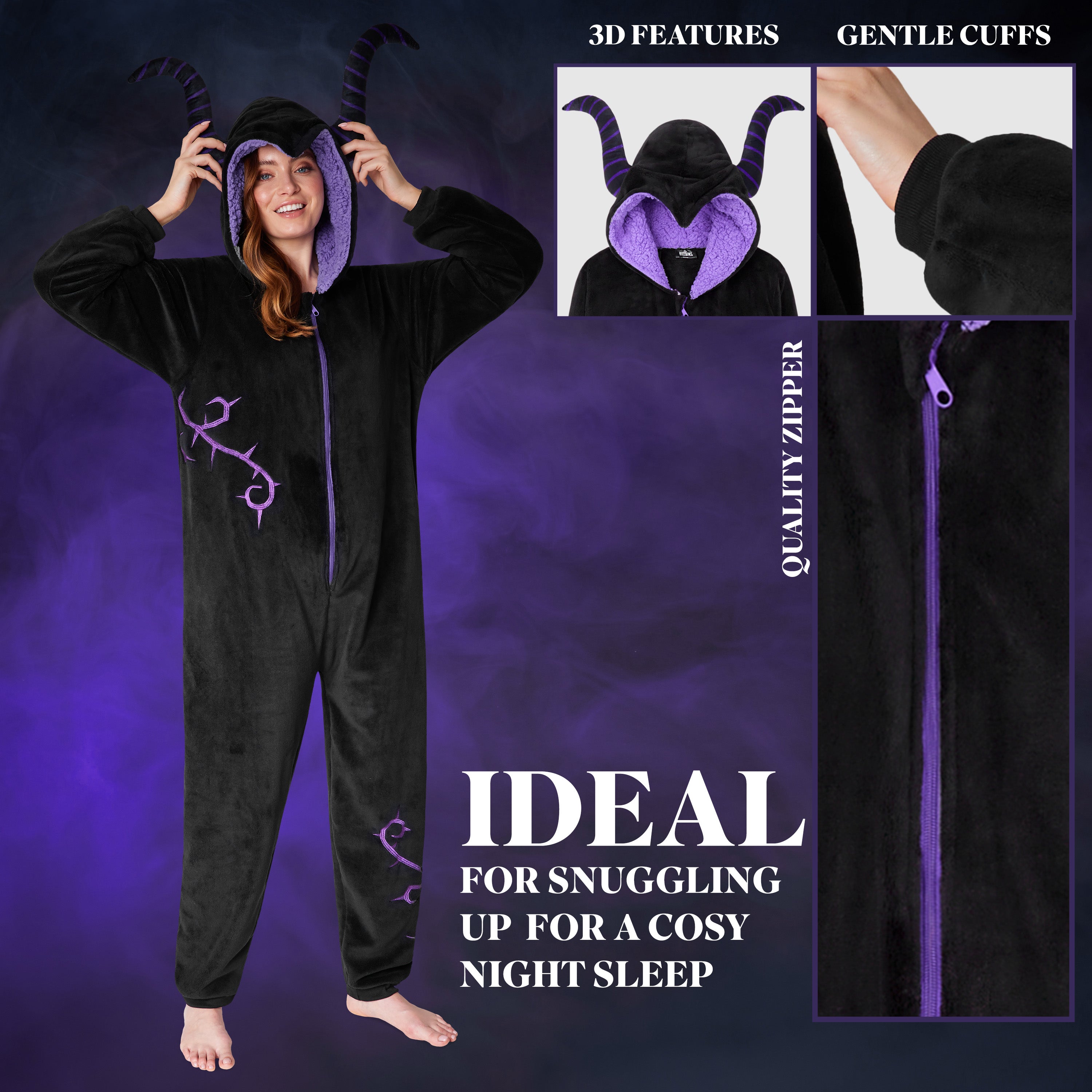 Disney Onesies for Women - Disney Onesies for Women - Maleficent - Get Trend