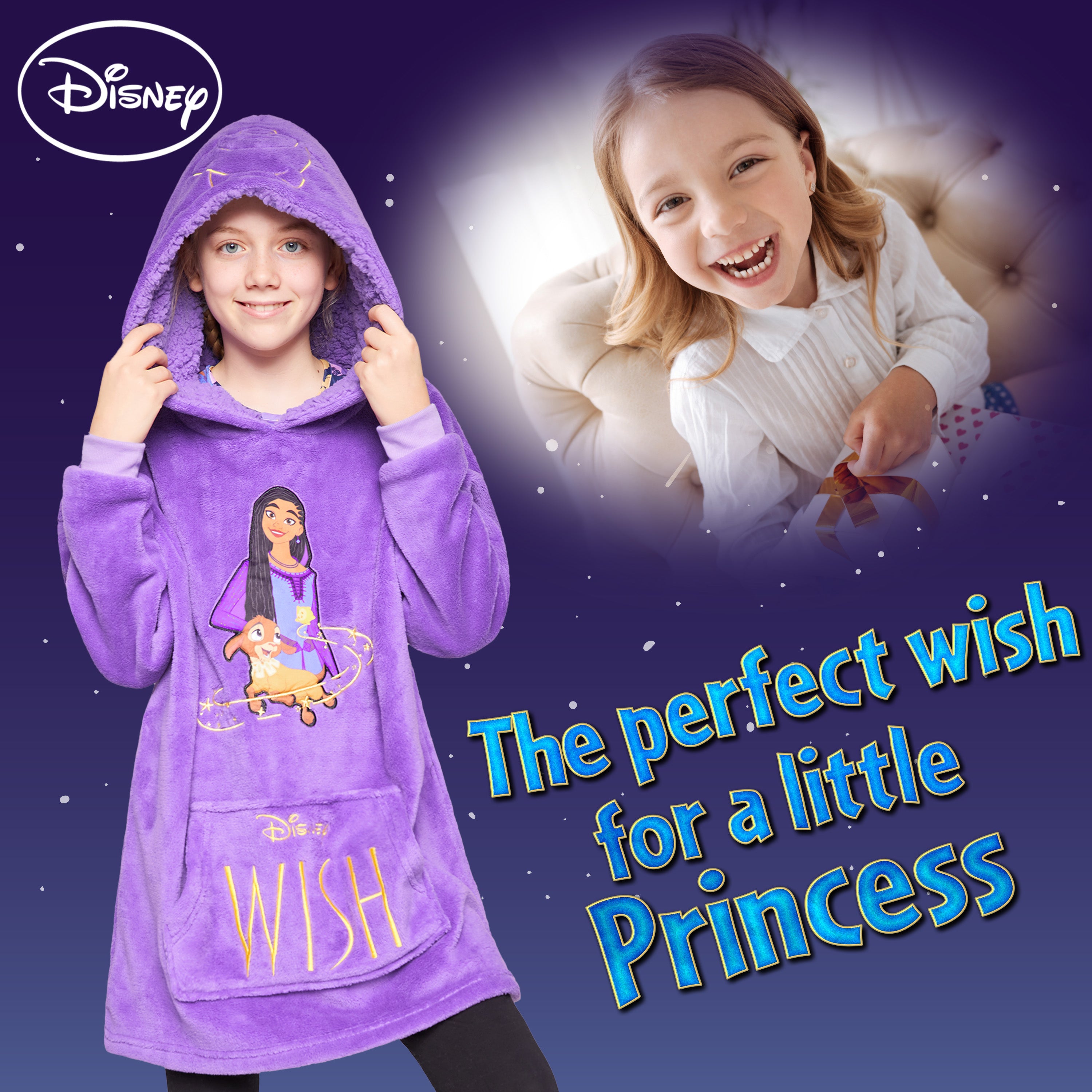 Disney Fleece Hoodie Blanket for Kids - WISH - Get Trend