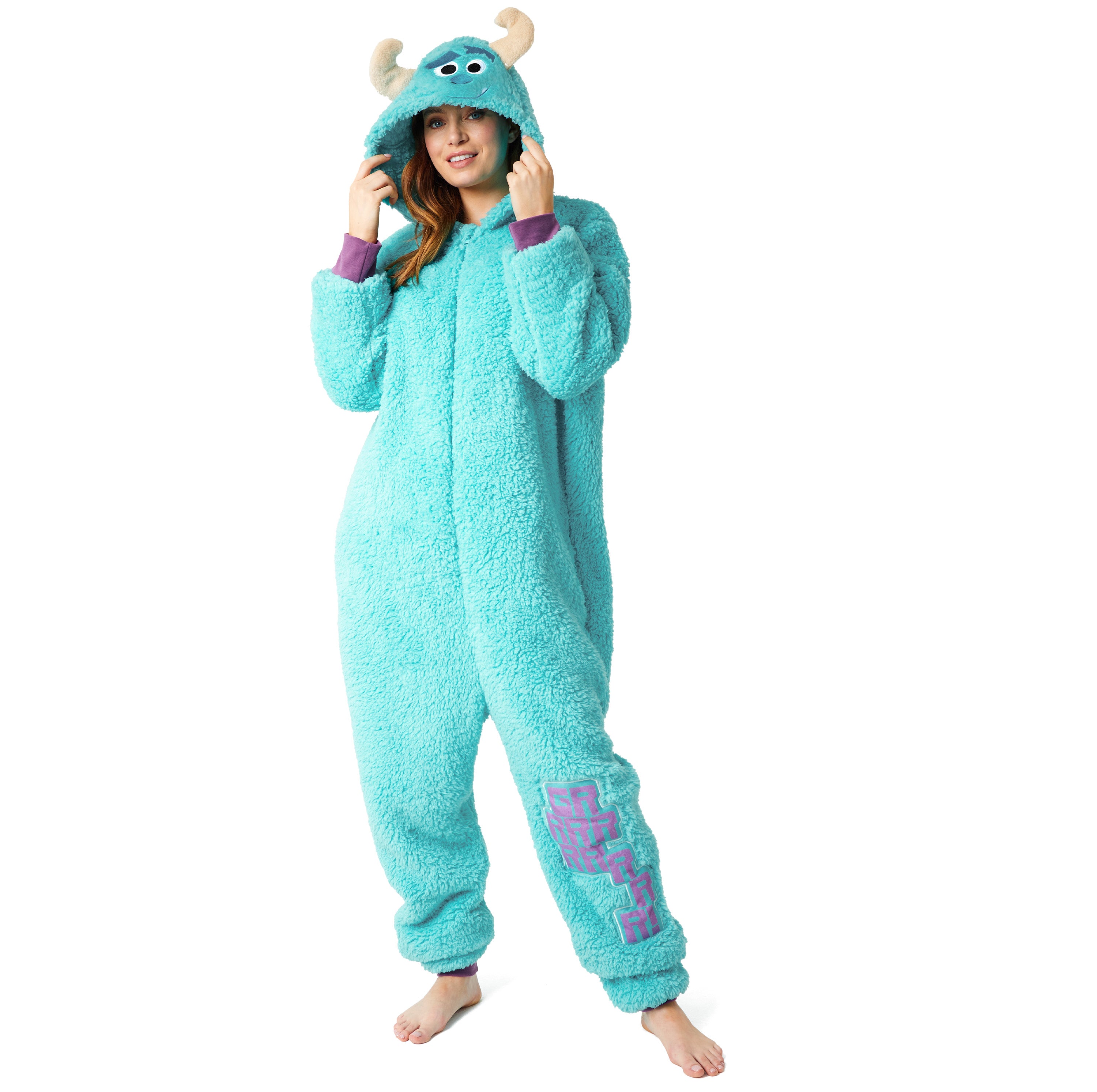 Disney Fleece Onesie for Adults - Turquoise Sully - Get Trend