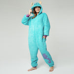 Disney Fleece Onesie for Adults - Turquoise Sully - Get Trend