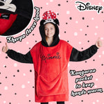 Disney Hoodie  for Kids -  2 in 1 Oversized Fleece Hoodie - Red Minnie - Get Trend