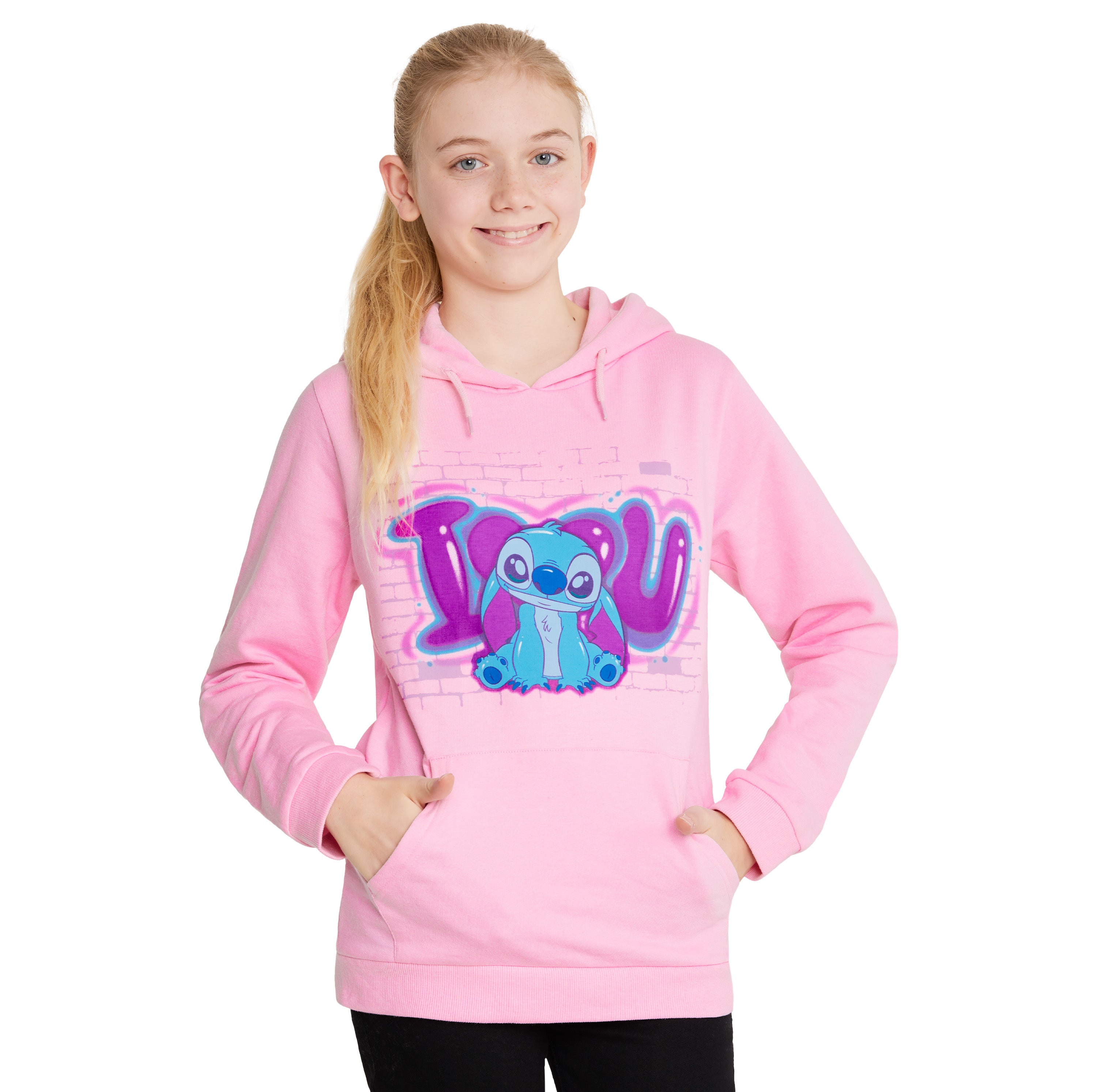 Disney Stitch Hoodies for Girls - Pink Stitch - Get Trend