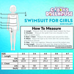 Gabby's Dollhouse Girls Swimming Costume - Long One Piece Swimsuit for Girls - Get Trend