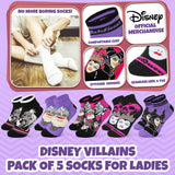 Disney Womens Ankle Socks, Soft and Breathable Socks Pack of 5 - Gifts for Her