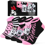 Disney Womens Ankle Socks, Soft and Breathable Socks Pack of 5 - Gifts for Her