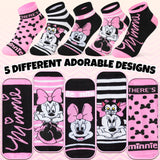 Disney Womens Ankle Socks, Soft and Breathable Socks Pack of 5 - Gifts for Her