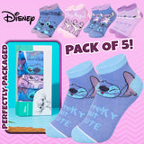 Disney Girls Ankle Socks, Soft and Breathable Socks Pack of 5 - Girls Gifts