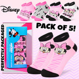 Disney Girls Ankle Socks, Soft and Breathable Socks Pack of 5 - Girls Gifts