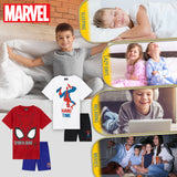 Marvel Boys Short Pyjamas Set, Breathable Loungewear Pack of 2 - Boys Gifts