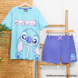 Disney Stitch Girls Short Pyjama Sets, Cosy Breathable Loungewear - Stitch Gifts