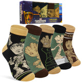 Marvel Mens Ankle Socks, Soft and Breathable Socks Pack of 5 - Gifts for Him