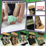 Marvel Mens Ankle Socks, Soft and Breathable Socks Pack of 5 - Gifts for Him