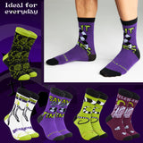 BEETLEJUICE Men's Novelty Calf Length Socks, Pack of 5 Funny Socks - Gifts for Him