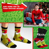 The Grinch Socks Men Multipack Calf Length Socks Teenagers Soft Breathable Funny Cute Christmas Gifts Secret Santa Stocking Stuffers