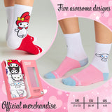 Hello Kitty Women's Novelty Calf Socks, Soft and Breathable Pack of 5 - Gifts for Her