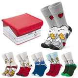 Peanuts Snoopy Womens Calf Socks, Soft Breathable Funny Pack of 6 - Gifts for Women